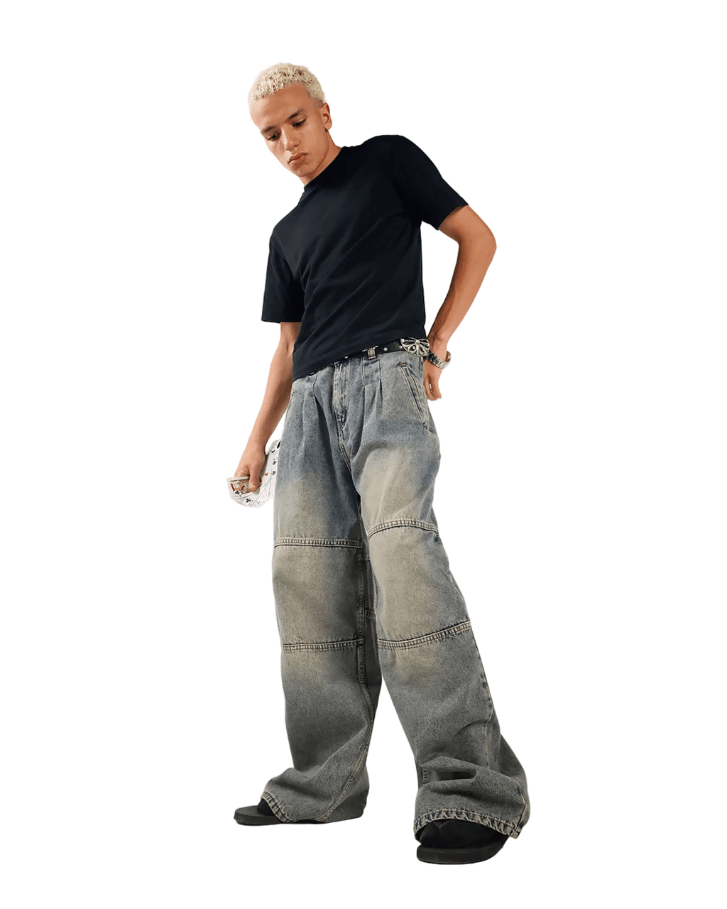 Olive Wide Leg Jeans Unisex - Stylish & Trendy - GENOA