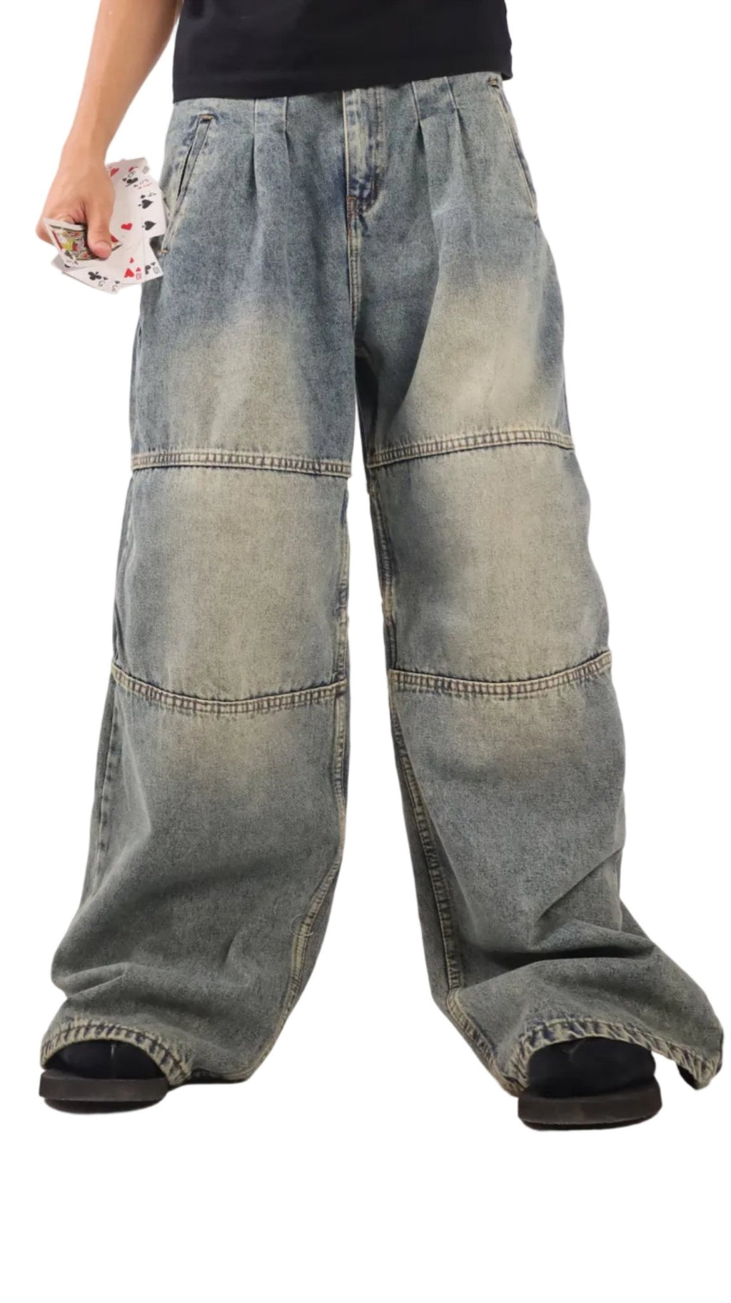 Olive Wide Leg Jeans Unisex - Stylish & Trendy - GENOA