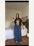 Blue Wide Leg Jeans Unisex - Stylish & Trendy - GENOA