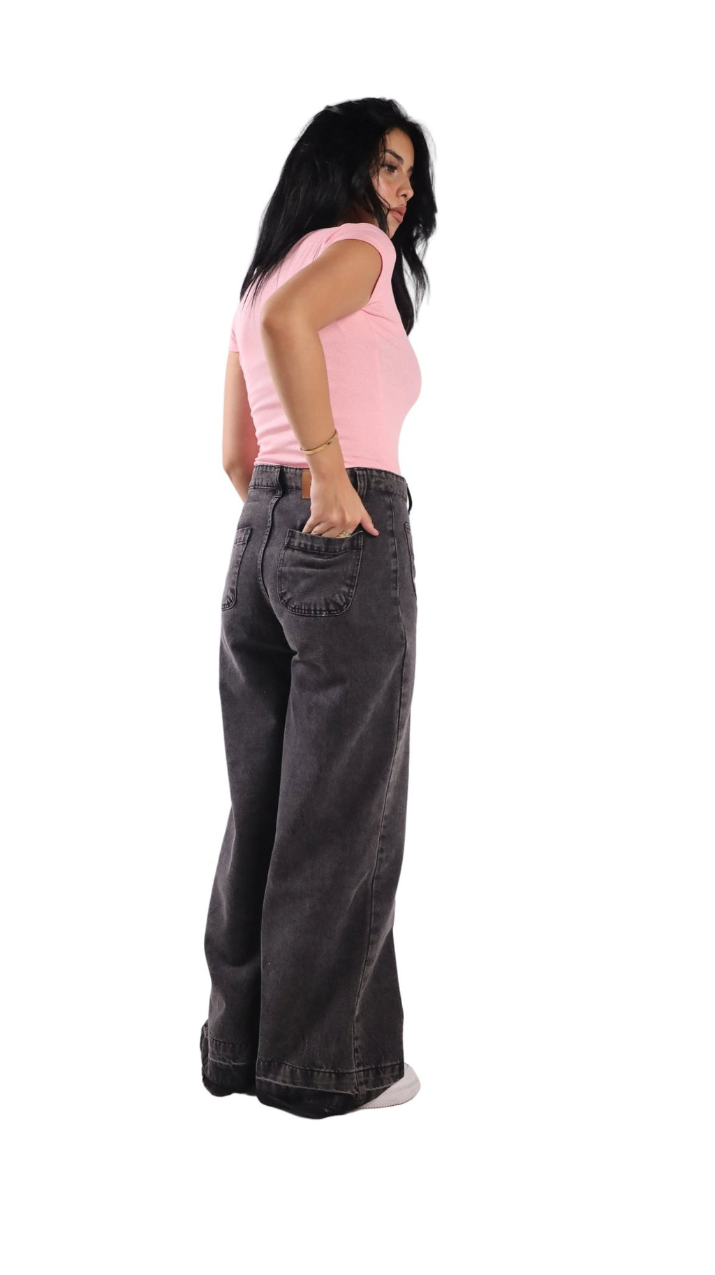 Gray Wide Leg Jeans Unisex - Stylish & Trendy - GENOA