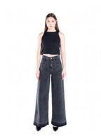 Gray Wide Leg Jeans Unisex - Stylish & Trendy - GENOA