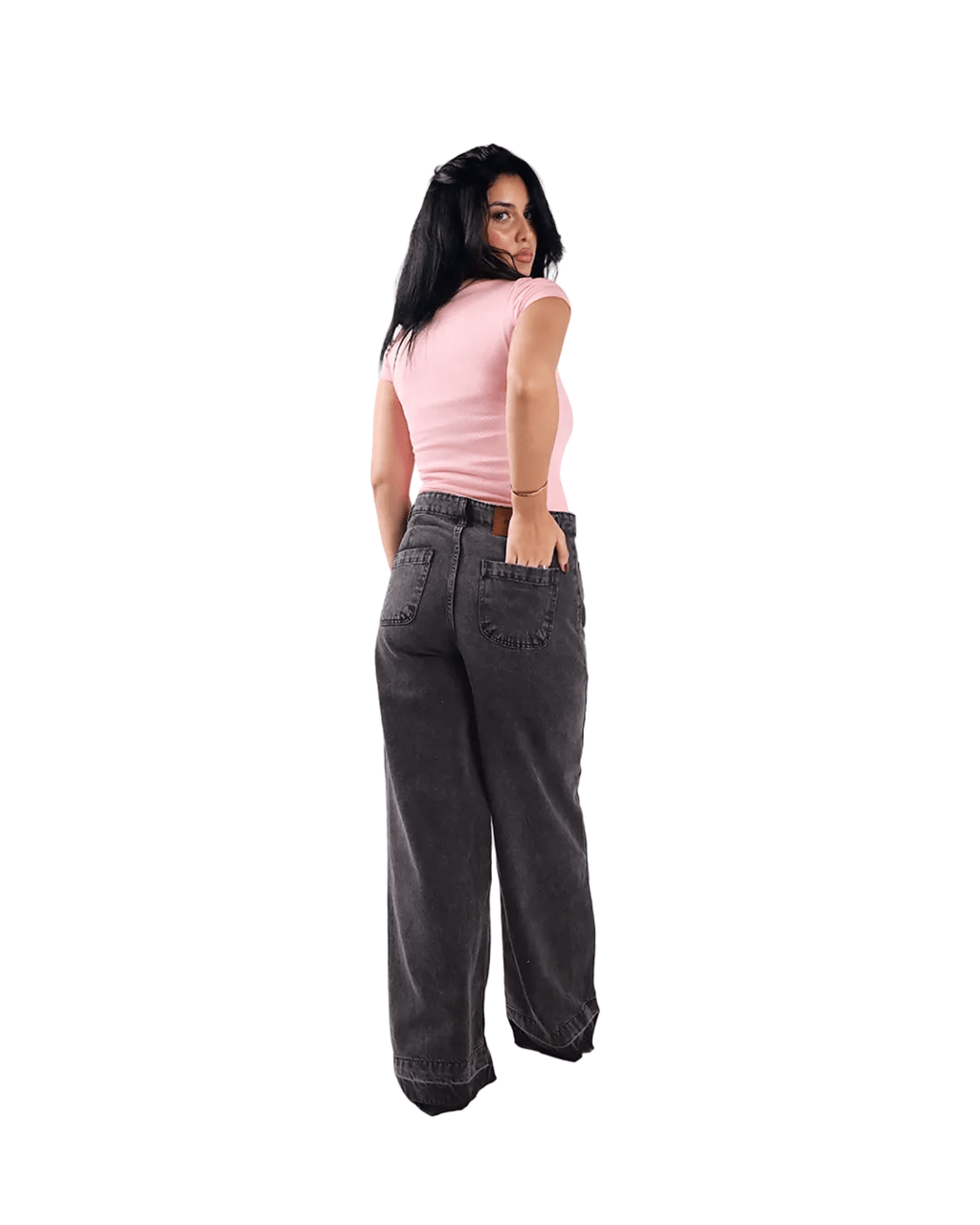 Gray Wide Leg Jeans Unisex - Stylish & Trendy - GENOA