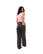 Gray Wide Leg Jeans Unisex - Stylish & Trendy - GENOA